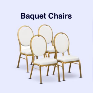 GOLD/WHITE BANQUET CHAIRS