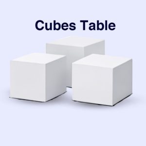 WHITE CUBES TABLE
