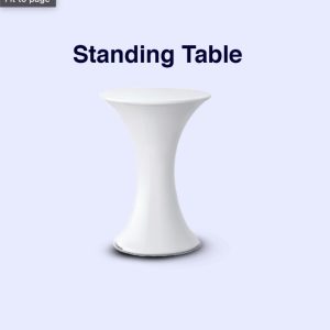 WHITE STANDING TABLE